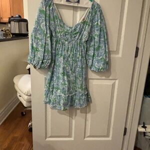 Floral Puff Sleeve Dress